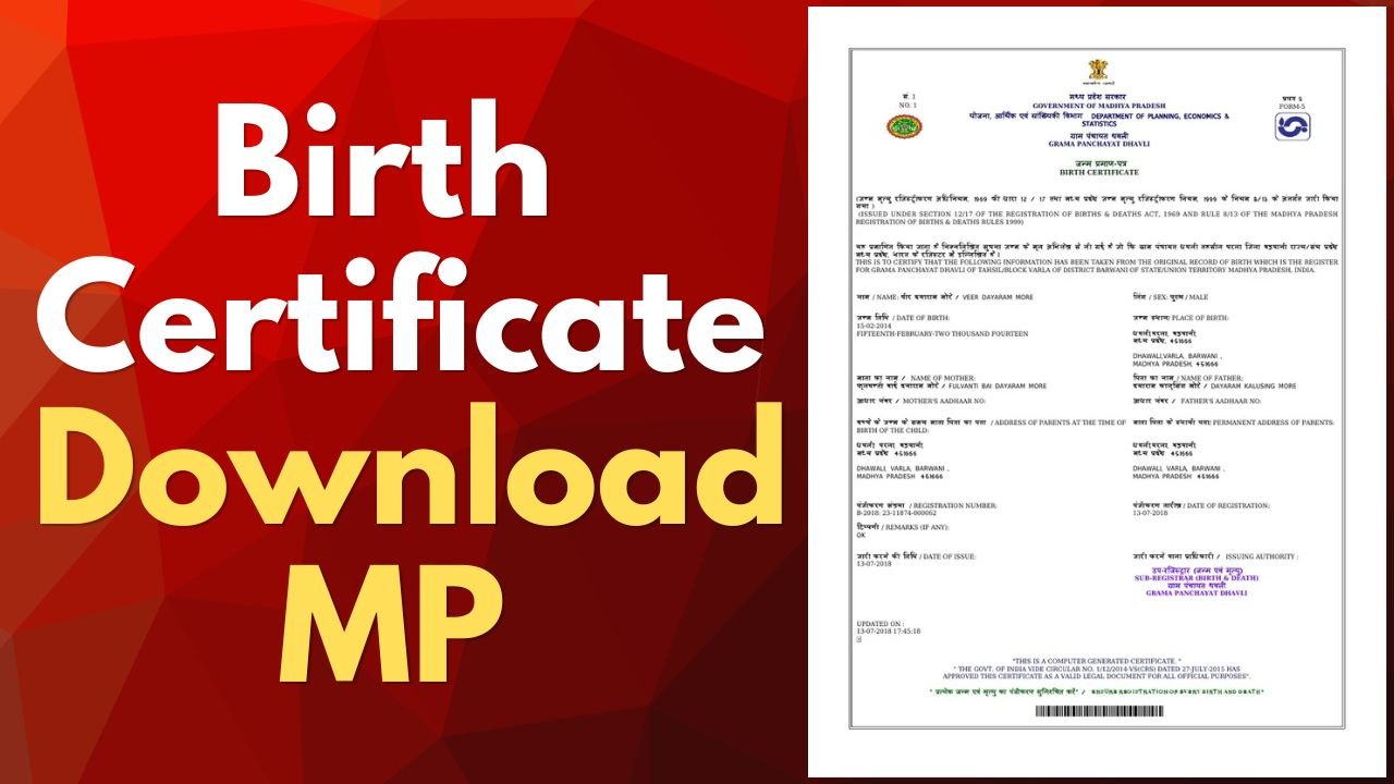 Birth Certificate Download MP