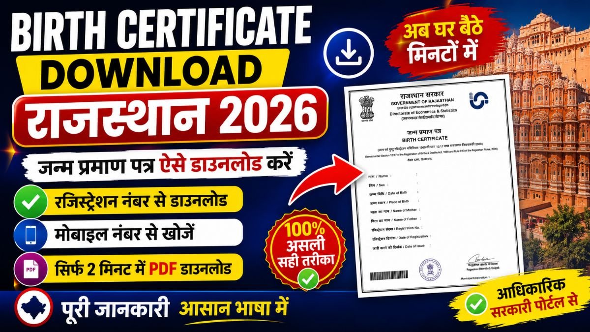 Birth Certificate Download Rajasthan